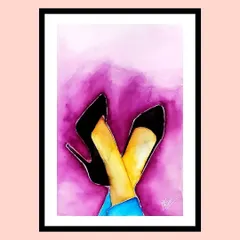 Another version of my stiletto art piece, presented with a different crop and background. It highlights the versatility of a single piece of art and how its presentation can change its feel.