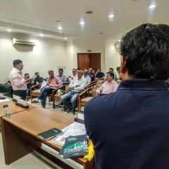 Our Vice President of Sales, Sumit Gupta, speaks to members of the Gurgaon Industrial Association. These educational seminars are a core part of our mission to build trust and demystify energy efficiency solutions for factory owners.