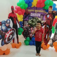 The birthday boy enjoying his awesome Avengers themed party. Seeing our young clients this happy is the best reward for our event planning work.