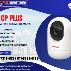This is a popular indoor WiFi camera from CP Plus. It's a PT (pan-tilt) camera with two-way audio and a 3.6mm lens, making it a versatile choice for home monitoring.