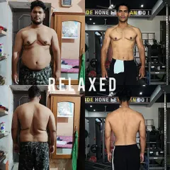 This is a powerful front and back comparison of my client, a professional photographer who struggled with a sedentary lifestyle. We achieved a massive reduction in body fat and built a strong, v-taper back.
