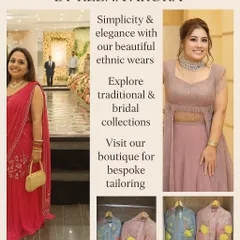 Explore my traditional and bridal collections. This poster highlights the bespoke tailoring services I provide at my boutique for all your ethnic wear needs.