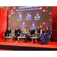 Our founder, Rachna Agarwal, participating in a panel discussion at FOAID 2024. Engaging with students and fellow industry leaders on 'A Beginner’s Guide to Running a Practice' is part of our commitment to mentoring the next generation of designers.