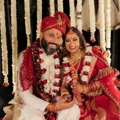The beautiful smiles of Akanksha and Rajesh from Bangalore tell a story of shared dreams. Their connection, which began here, was built on a love for spirituality and purpose, showing the kind of joyful partnerships we help nurture.