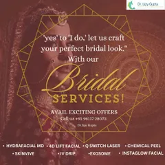 From "yes" to "I do," let me help you craft your perfect bridal look. I offer a range of services like HydraFacial, Skinvive, and 4D Lift Facials with exciting offers to ensure you shine.