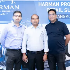 Our core team members at the Harman Professional Summit. Our leadership actively participates in key industry events to stay at the forefront of audio-visual technology and trends.
