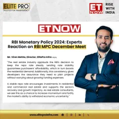 Mr. Viren Mehta, our Director, provides his expert reaction to ET Now on the RBI's decision to keep the repo rate steady. We analyze how monetary policy impacts residential demand and developer confidence.