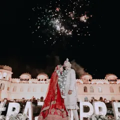 As fireworks light up the sky, two hearts become one. We specialize in capturing the grand scale and explosive joy of your celebrations, turning fleeting moments into epic memories against a palace backdrop.