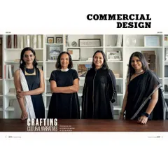 Featured on the cover of Commercial Design magazine. The story delves into our journey of crafting cultural narratives through architecture and leading a practice in India for over three decades.