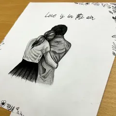 A simple pencil sketch capturing a quiet moment between two people. I create these custom couple portraits to celebrate love stories, making them perfect for anniversary cards or personalized gifts.