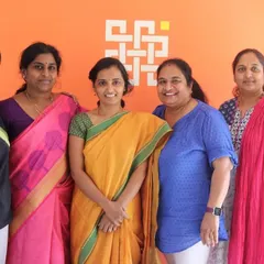 Art is a shared journey. Here, a group of our students stands together in the Gurukul, representing the diverse community of learners who come here to grow, share, and create.