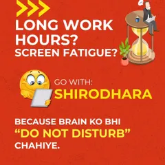 Long work hours and constant screen fatigue? Your brain needs a "do not disturb" mode too. Shirodhara is the perfect Ayurvedic ritual to give your mind the deep rest it deserves.