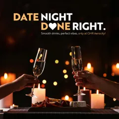 I believe romance is in the details. This image captures a perfect candlelit date night, with two glasses of champagne raised for a toast over a beautifully arranged platter. I provide the perfect ambiance for your special moments.