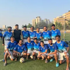 Our Goregaon weekend batch of working professionals after playing their first competitive 11v11 game. This is the first step towards more competitive formats.