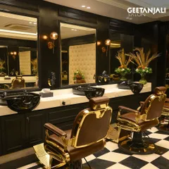 Welcome to the barber zone. With classic checkered floors, premium leather chairs, and a modern aesthetic, this is your dedicated space to unwind and get groomed in style.