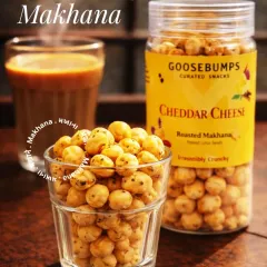 Here are my Cheddar Cheese Makhana, a modern twist on a classic healthy snack. These roasted fox nuts are light, irresistibly crunchy, and seasoned for a cheesy flavour that satisfies without the guilt of fried snacks.