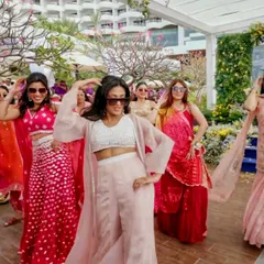 From the bride's friends to the entire family, we make sure everyone has a blast. This outdoor mehendi performance shows how we get the whole group moving together with style and energy.
