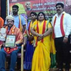 Receiving the Dakshina Patheshwara Immadi Pulikeshi Award in 2024. It is a privilege to be recognized for my contribution to martial arts in our community.