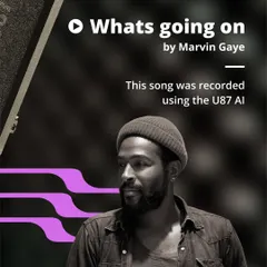 The legendary Marvin Gaye used the U87 to record his masterpiece "What's Going On." You can capture your sound with the same iconic microphone right here at our studio.
