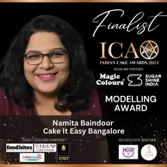 So excited to be announced as a finalist for the Modelling Award at the Indian Cake Awards 2024!