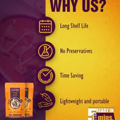 Why choose my service? My food has a long shelf life without preservatives, saves you cooking time, and is lightweight and portable. It's the smart choice for any traveler.