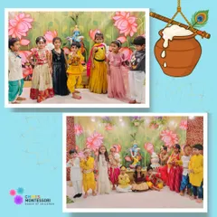 A garden of little Radhas and Krishnas. Our group photos from the Janmashtami celebration capture the collective joy and the beauty of celebrating our culture together.