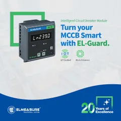 The EL-Guard intelligent circuit breaker module is a cost-effective way to make your MCCB smart, adding IoT capabilities and microprocessor control.