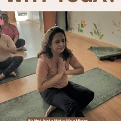 Why yoga? Because your mat is a mirror. It shows you where you hold tension, fear, and potential. This image captures a moment of quiet introspection and prayer.
