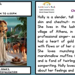 This beautiful character sketch was written by Fiona, a Grade 6 student. She has imagined a singer-songwriter named Holly, using rich, descriptive language to paint a picture of her appearance, personality, and dreams.