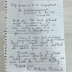 A handwritten note from a grateful patient. Moments like these are the most rewarding part of my work. Knowing that I have helped someone look into the mirror and laugh in glee is why I do what I do.