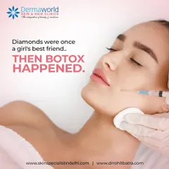 While diamonds are nice, many of my patients find that the confidence from smooth, youthful skin is even better. This image shows a Botox injection, a treatment I use to prevent and reduce dynamic wrinkles like frown lines and crow's feet.