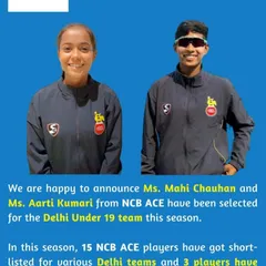 I believe in results, and this is what we work for. We are incredibly proud to announce that our players, Ms. Mahi Chauhan and Ms. Aarti Kumari, were selected for the Delhi Under 19 team. Their success is a testament to our high-performance training program that consistently produces state-level talent.