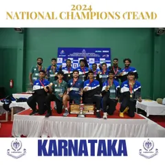 The victorious Karnataka Men's Team at the 2024 National Championship, a team I had the honor of coaching to victory.