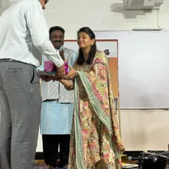 My student and I being honored after our duet performance at the Sri Shankara Cancer Foundation. It was a deeply fulfilling experience for both of us.