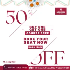 An incredible "Buy One Get One Free" course offer combined with a 50% discount. This is a limited time opportunity to maximize your learning.