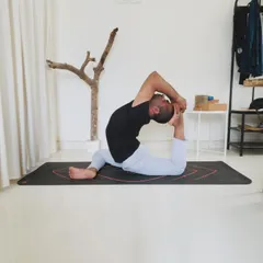 The journey into Eka Pada Raja Kapotasana (One-Legged King Pigeon Pose) is a graceful unfolding in three stages. This final expression is a culmination of a stable base, an open chest, and a deep connection between breath, spine, and grip.