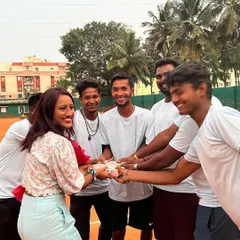 My team surprised me for my 21st birthday on the court. Moments like these with my academy family are the absolute best.
