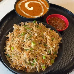 Our unique Bamboo Rice, served with a creamy gravy and schezwan chutney. This dish is an example of how we innovate within popular cuisines to offer something new to our customers.