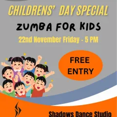 We love celebrating special occasions with the community. This poster announces our free Children's Day Zumba event, making fitness accessible and fun for kids in the neighborhood.