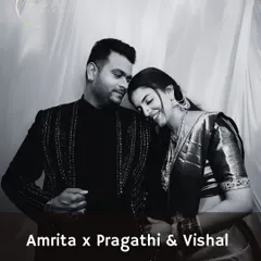 A beautiful black and white portrait of Pragathi and Vishal at their reception. I cater to both bride and groom makeup to ensure you both look your best.