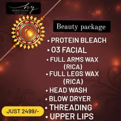 Similar to our other full-service deals, this Rakhi beauty package offered a complete solution. It featured a Protein Bleach, an O3 Facial, RICA waxing for arms and legs, a hair wash with blow-dry, and threading. We aim to provide consistent, high-value packages for every festival.