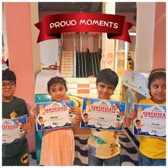 More proud moments from our summer camp. These happy kids are holding up their participation certificates after a fun-filled camp experience.