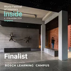 The official finalist announcement for our Bosch Learning Campus project at the World Festival of Interiors. Being shortlisted on this global stage is a huge honor for our entire team.