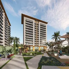 The design for Gulnaar Zenium includes beautifully landscaped pathways and seating areas, creating an environment for elevated community living.