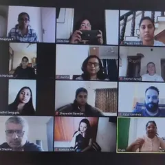 The full group of Season 8 writers engaged in a Q&A with author Krupa Ge. The small cohort size allows for direct interaction and personalized advice from our expert guests.