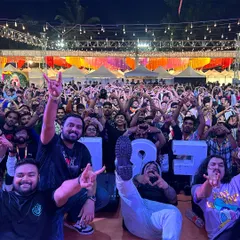 The view from the stage at Friends and Flea. You guys brought the energy, and your singing made the night unforgettable. This is what a true band-audience connection looks like.