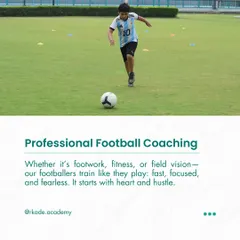 Our professional football coaching is fast, focused, and fearless. We train our players on everything from footwork and fitness to field vision, building both their skills and their on-field intelligence.
