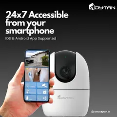 My smart camera offers advanced surveillance with AI human shape detection and smooth tracking. Stay connected with two-way voice calls and get real-time alerts on your app.