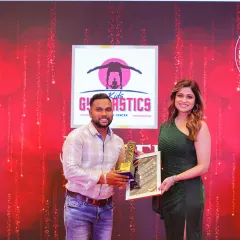 It was an honor to be recognized for my work and receive the Sahika India International Excellence Award from Shamita Shetty. I am proud of the quality of training my team and I provide.