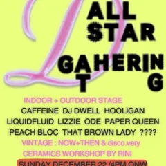 The flyer for the 'All Star Gathering' in Goa. I played a mix of funk, disco, and house, perfect for a beachside party.